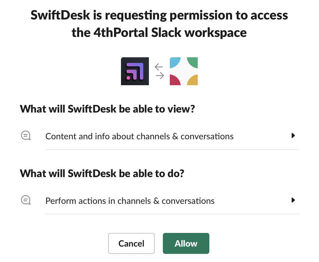integrate slack into website